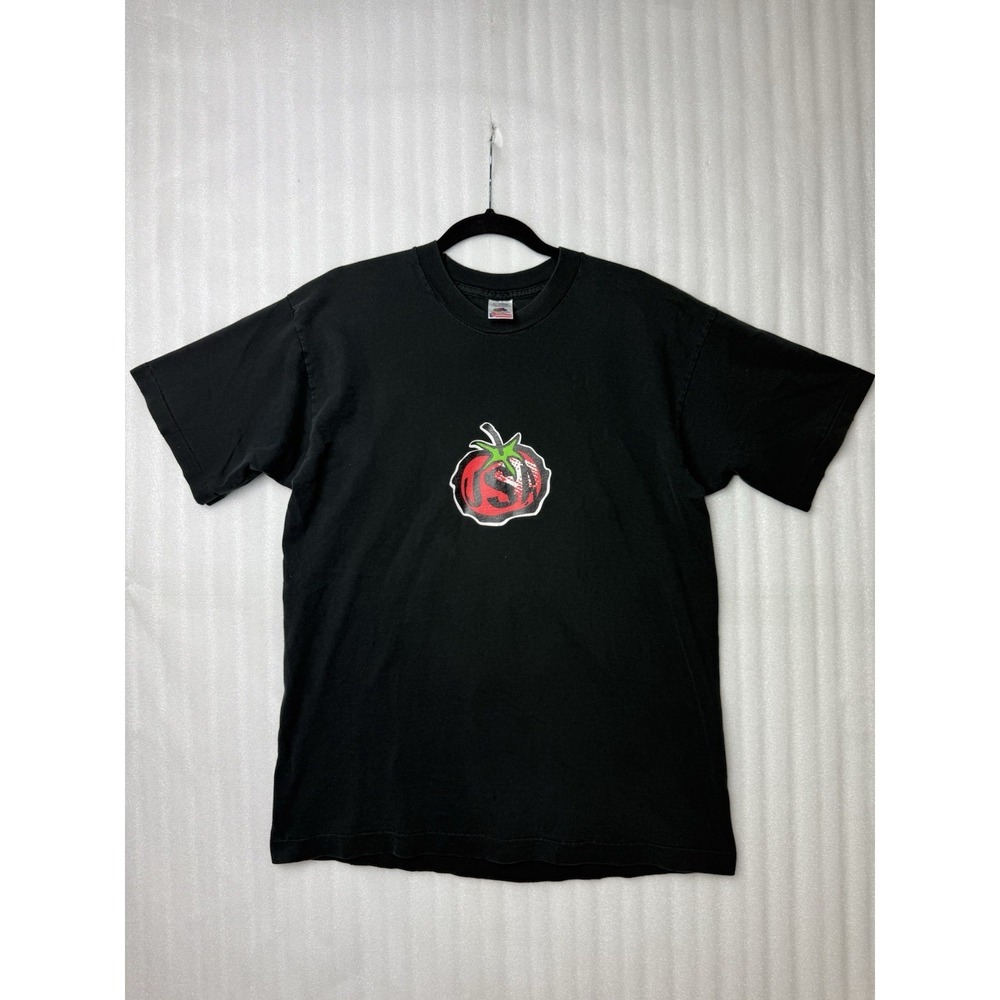 Vintage 90's Schwinn Bicycle Single Stitch T-Shirt Sz. L "Home Grown" Tomato Blk